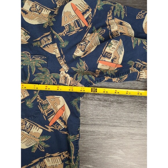 Vintage 90s Reyn Spooner Joe Kealoha's SS Hawaiian Shirt Med MISSING BUTTON wear - Picture 6 of 11